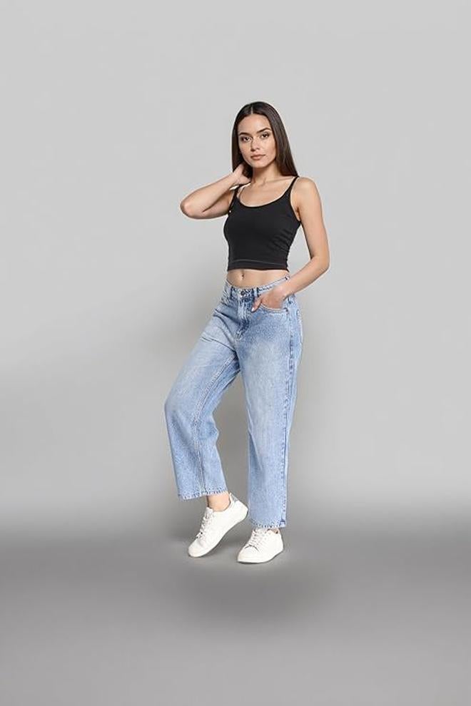 inkd جينز نسائي مريح - متوسط الارتفاع | 100٪ قطن | جينز للنساء - Image 2